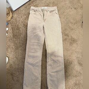 Abercrombie & Fitch ankle straight ultra high rise long jeans